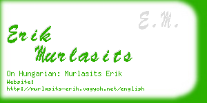 erik murlasits business card